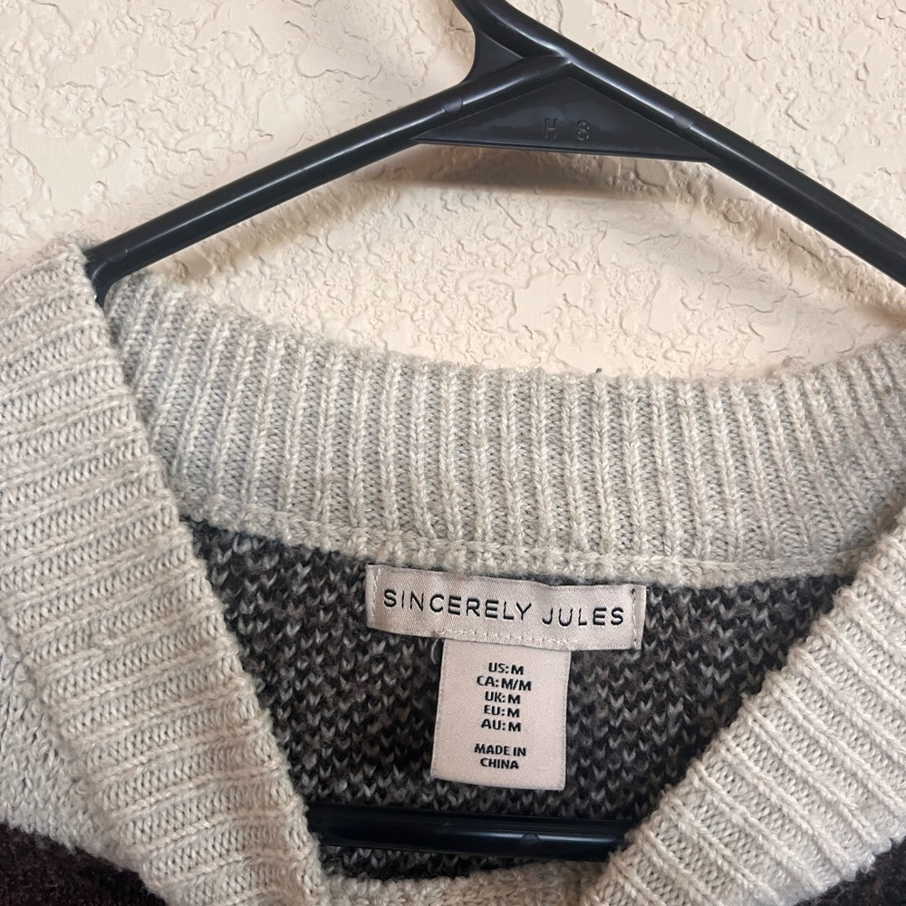 Sincerely Jules Checkered Knit Crewneck Sweater - Picture 5 of 7